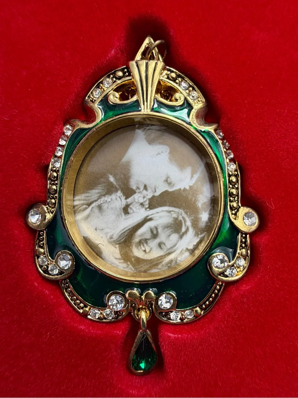 Lenox Set of 3 Frames Jeweled Christmas Ornaments 2.25